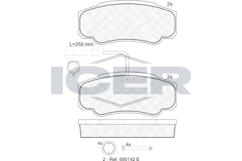 Колодки тормозные (задние) Nissan Cabstar/NT400/Renault Maxity 06- (+датчики)