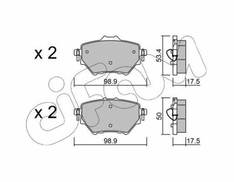 CIFAM  CITROEN Тормозные колодки задн.C4 Grand Picaasso, C4 Picasso 13-, PEUGEOT 308