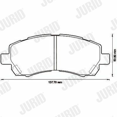 JURID SUBARU Гальмівні колодки передн. Subaru Impreza, Legacy 89-00