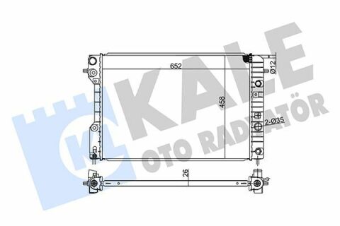KALE OPEL Радиатор охлаждения Omega B 2.0/3.0