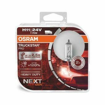 Лампа галогенная Osram Truckstar Pro +100% 24В H11 70Вт +100%