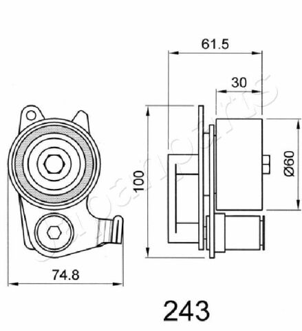 Ролик нат. land cruiser 80,100 4.2d/td 90-