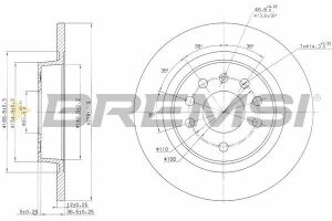 Тормозной диск зад. Opel Vectra C 02-/Signum 03- (278x12)