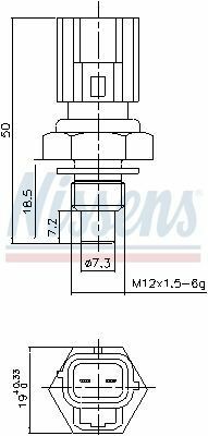 Датчик температуры 323,323f,626 2.0 98-, mazda 3,6, opel astra h, ford transit 2.2/2.4tdci 06-, Toyota