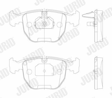 JURID BMW Тормозные колодки передн.5-serie (E39), 7-serie (E38), X5 (E53)