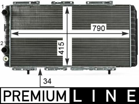 Радиатор охлаждения двигателя Ducato/Jumper 94-06 (Premium Line! OE)