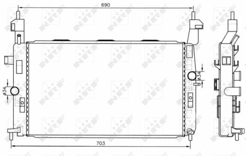 Радиатор охлаждения Opel Meriva A 1.4-1.8 03-10