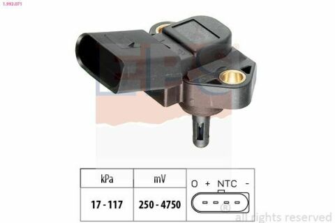 EPS VW Датчик давления, система впрыска VW 1.0/1.8 95-Skoda 1.6 95-