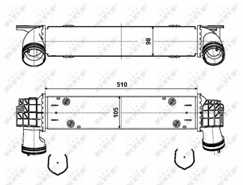 Радиатор интеркулера BMW 1 (E81/E82/E87/E88)/3 (E90-E93)/X1 (E84) 2.0D N47 04-15