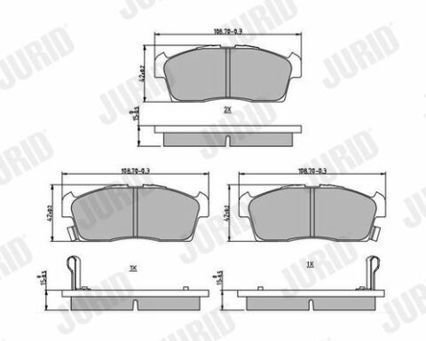 гальмівні колодки передні ignis 03-,daihatsu sirion, charade