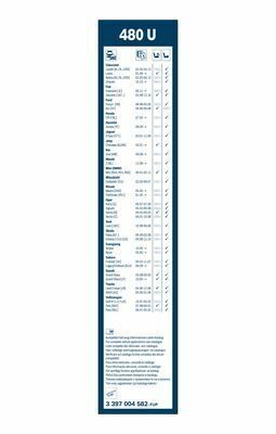 Щітка склоочисника (475mm) Daewoo Lanos/Nubira/Chevrolet Lacetti 97-