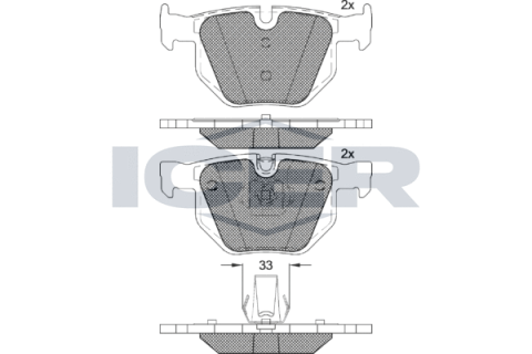 Колодки тормозные (задние) BMW X5 (E70) 06-13/(F15/F85) 13-18/X6 (E71/E72) 08-14/(F16/F86) 14-19