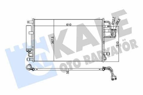 KALE HYUNDAI Радиатор кондиционера Tucson,Kia Sportage 04-