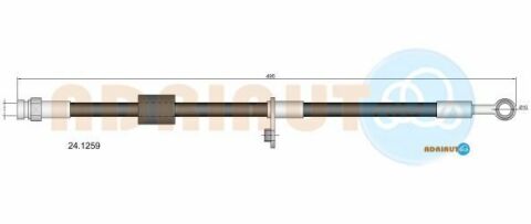 Шланг тормозной передний Colt 04- MITSUBISHI