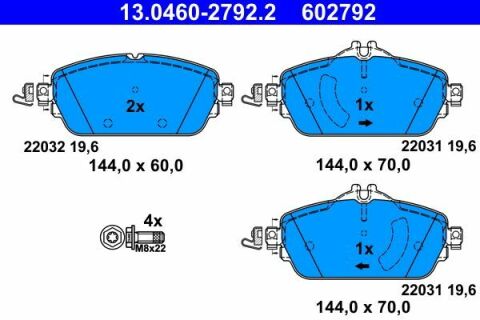 Колодки гальмівні (передні) MB C-class (W205/S205/C205) 13-/E-class (W213/S213/C238) 16- (Lucas/TRW)