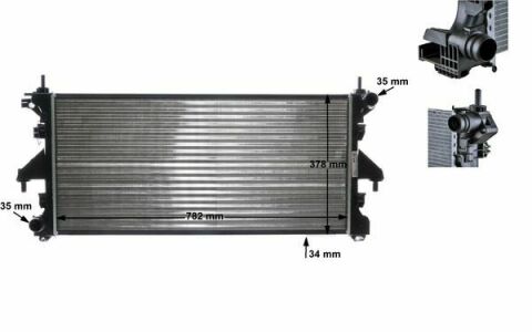 Радиатор охлаждения Citroen Jumper/Fiat Ducato/Peugeot Boxer 2.2HDI-3.0HDI 06- (МКПП)