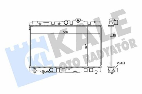 KALE TOYOTA Радіатор охолодження Carina II, Corolla 1.3/1.6 87-