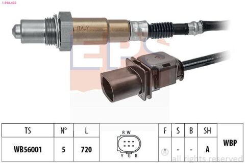 Лямбда-Зонд JETTA IV 2.0 10-17, SCIROCCO III 2.0 13-17, A8 3.0 12-16, PORSCHE CAYENNE 3.6 10-, FORD KUGA II 1.5 16-