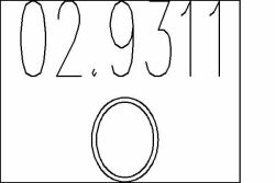 Монтажне кільце вихлопної системи (металеве) (D (внутр) - 45,5мм; D (наружн) -53,5мм; Висота-4,2мм)
