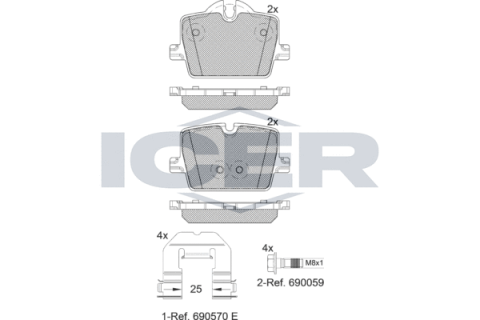 Колодки тормозные (задние) BMW 3 (G20/G21/G80/G81)/Z4 (G29) 18-/4 (G22/G82)/i4 20-/Toyota Supra 19-