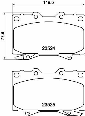 Тормозные колодки пер. Land Cruiser/Lexus LX 470 98-08