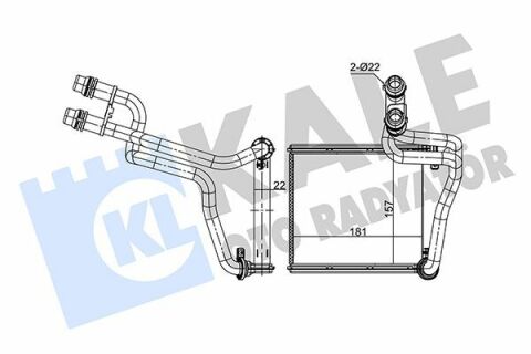 KALE VW Радіатор опалення Golf VI, Jetta IV 11-