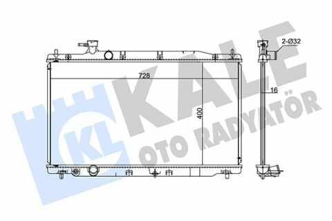 KALE HONDA Радиатор охлаждения CR-V III 2.4 07-