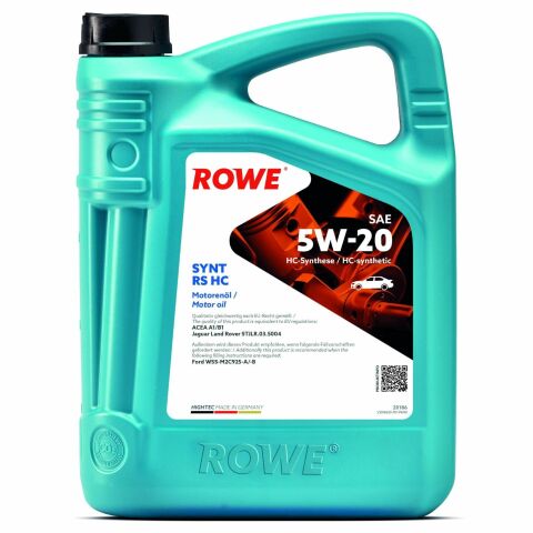 Моторна олива ROWE HIGHTEC SYNT RS HC 5W-20, 5 літрів Моторна олива ROWE HIGHTEC SYNT RS HC 5W-20, 5 літрів