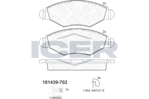 Колодки тормозные (передние) Peugeot 206 98-/Peugeot 206+ 09-13/Peugeot 306 93-01