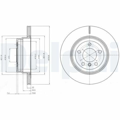 Диск гальмівний задній X5 E70 07-, F15 13-, X6 E71 08-, F16 14- BMW