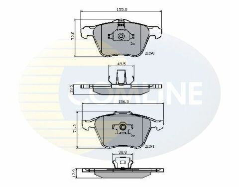 CBP01322 Comline - Гальмівні колодки до дисків CBP01322 Comline - Гальмівні колодки до дисків
