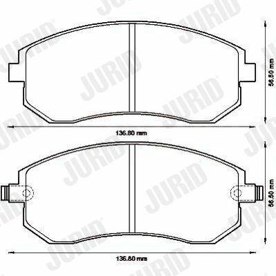 JURID SUBARU Тормозные колодки передние Forester (SG) 2.0/2.0S 02-,Impreza,Legacy