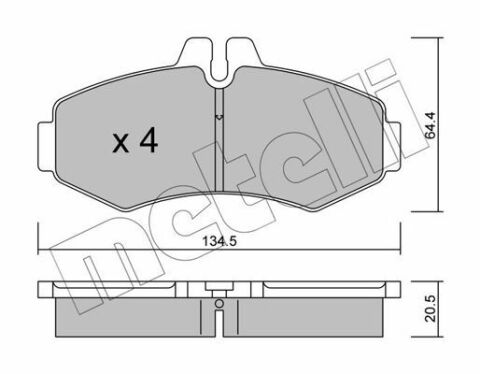 Колодки гальмівні (передні) MB Vito (W638) 96-03 Колодки гальмівні (передні) MB Vito (W638) 96-03