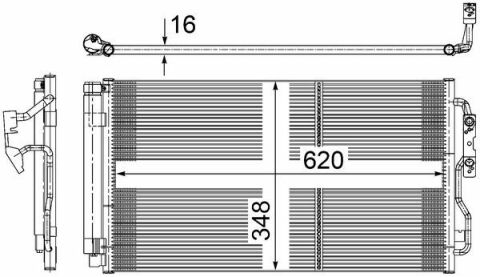 Радиатор кондиционера BMW 1 (F20/F21)/3 (F30/F80) 11-