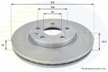 Диск гальмівний вентильований з покриттям