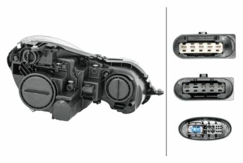 Фара основная bi-xenon с газ..лампой,лампами,без предвк.прибора d1s/h7 py21w w5w лев.w211 06-