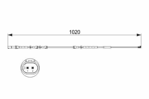 Датчик износа тормозных колодок (передних) BMW X5 (E70)/X6 (E71/E72) 08-14 (L=1020mm)