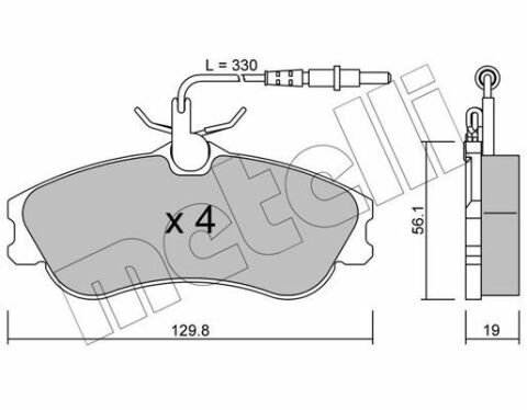 Колодки тормозные (передние) Citroen Berlingo 96-11/Xsara/Peugeot 306 93-05/Partner 96-15 (+датчики)