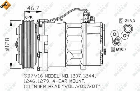 Компрессор кондиционера VW LT 28-46/T4 96-06