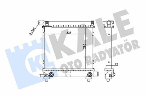 KALE DB Радиатор охлаждения W124/201 1.8/2.0 83-