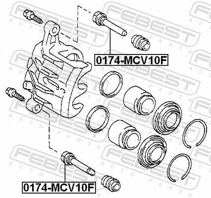 Направляюча суппорта передня Camry 91-06