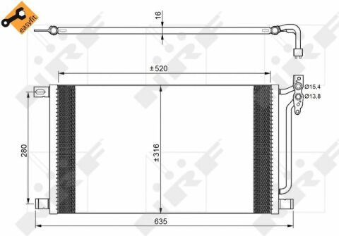 Радиатор кондиционера BMW 3 (E46)/X3 (E83) 2.0D/3.0D 98-11 M57/M47