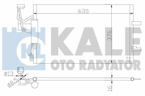 KALE MAZDA Радиатор кондиционера Mazda 3/5 03-