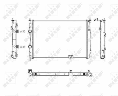 Радиатор охлаждения Nissan Qashqai 2.0D 07-14