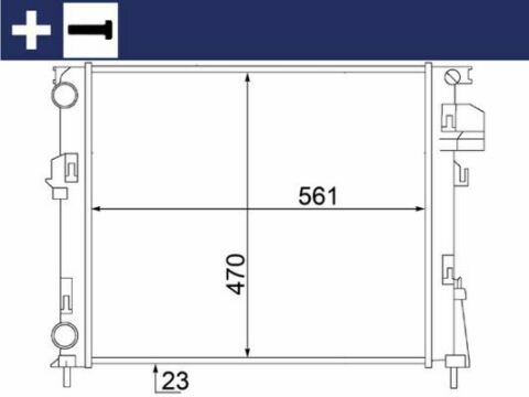 Радиатор охлаждения Renault Trafic 01-(-AC)