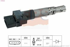 EPS VW Котушка запалювання AUDI TT 3,2 VW Passat 3,2 FSI/3,6 05- Touareg 3,2 Phaeton 3,2 02- T5 3,2 03- PORSCE Cayenne 3,2 03-