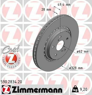 Диск тормозной (передний) Toyota Rav 4 12-/Lexus RX/NX 08- (328x28)