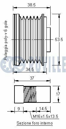 Шкив генератора 5/е60, 3/е46