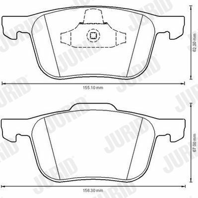 JURID FORD Гальмівні колодки передні C-Max, Focus II, III, Kuga I, II Mazda 3,5, Volvo