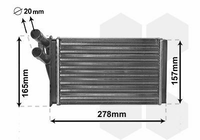 Радиатор печки Audi 80/A4 86-/VW Passat 96-